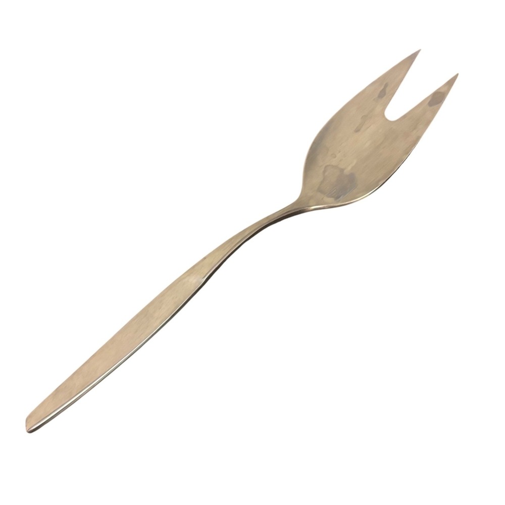 Gustav Stainless | Sweden‎ Cold Meat Fork Mid Century Modern Serving Piece 9.75"
